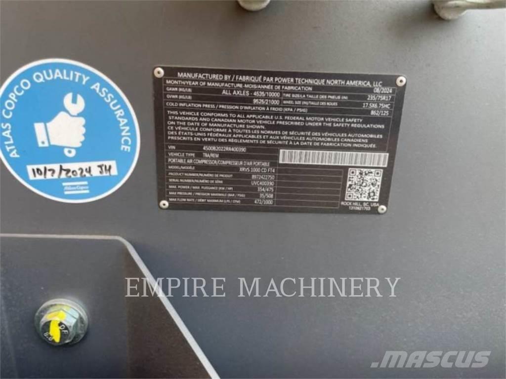 Atlas Copco XRVS1000CD Compresseur