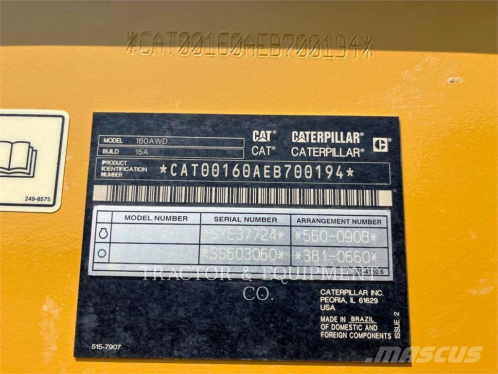 CAT 160 AWD Niveleuse
