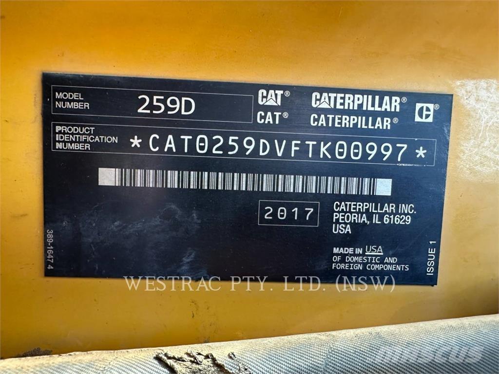 CAT 259D Chargeuse sur chenilles