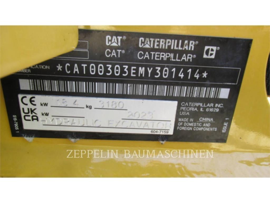 CAT 303CR-07A Pelle sur chenilles