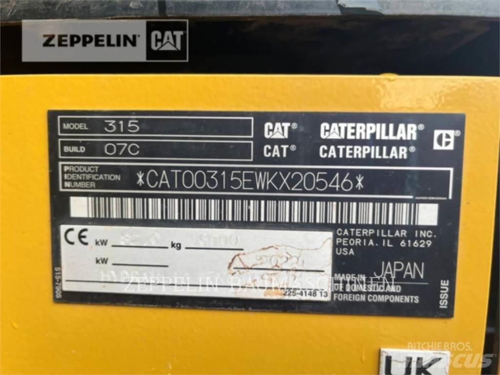 CAT 315-07B Pelle sur chenilles