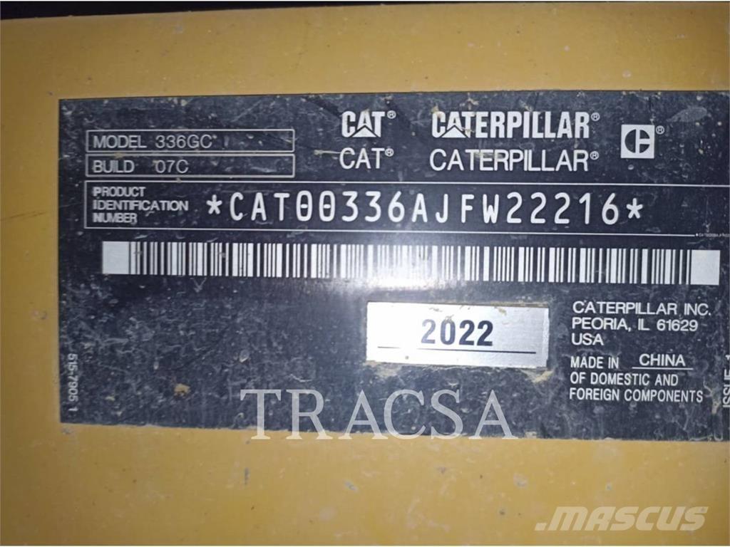 CAT 336-07GC Pelle sur chenilles