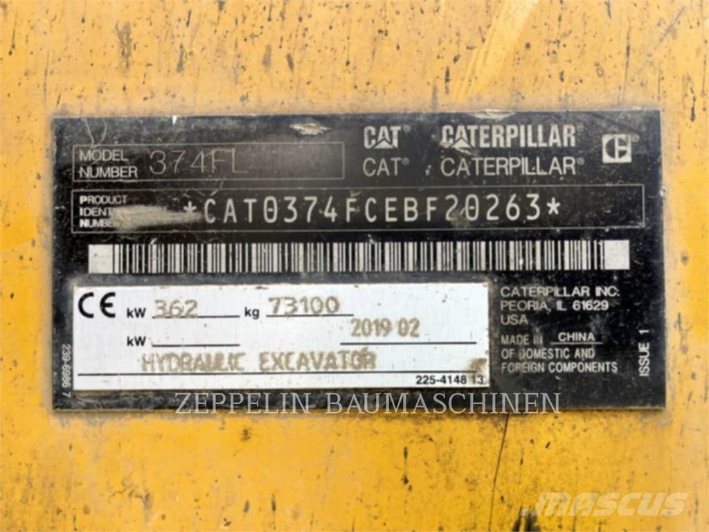 CAT 374FL Pelle sur chenilles