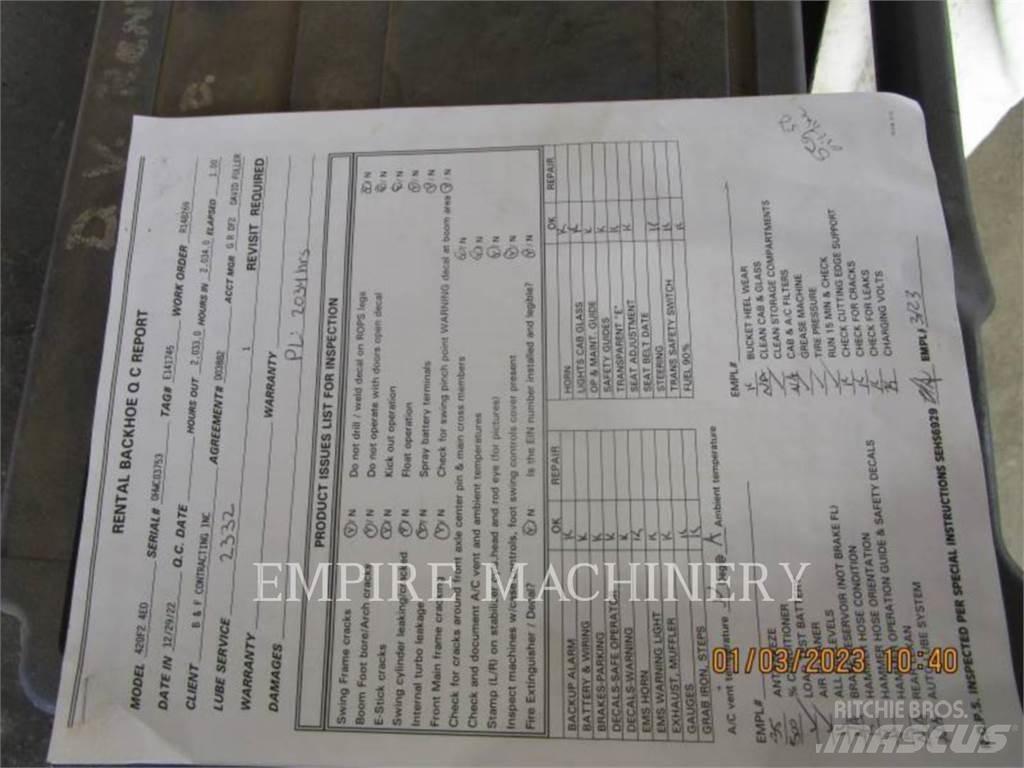 CAT 420F2 4EO Tractopelle