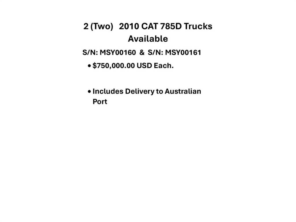 CAT 785D Tombereau articulé