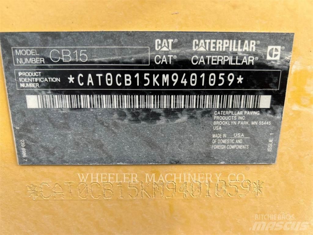 CAT CB15 CW VV Rouleaux tandem