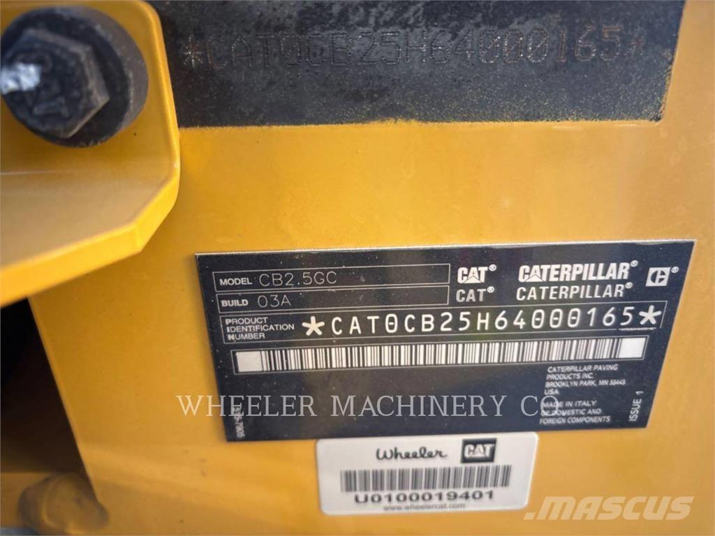 CAT CB2.5 GC Rouleaux tandem