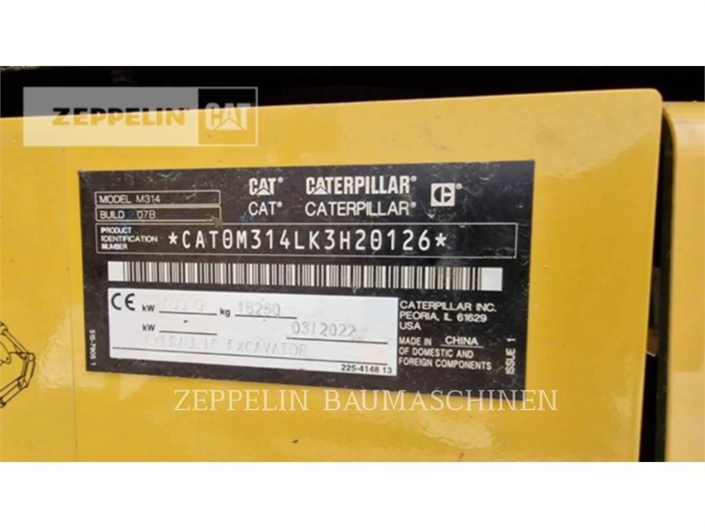 CAT M314-07A Pelle sur pneus