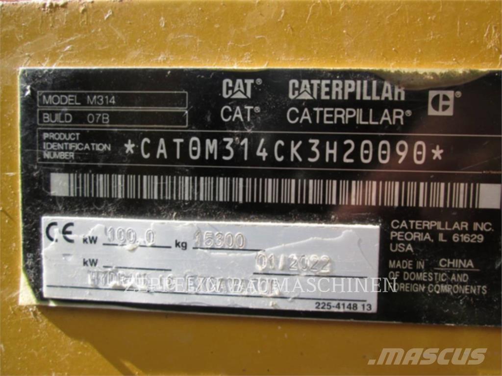CAT M314-07A Pelle sur pneus