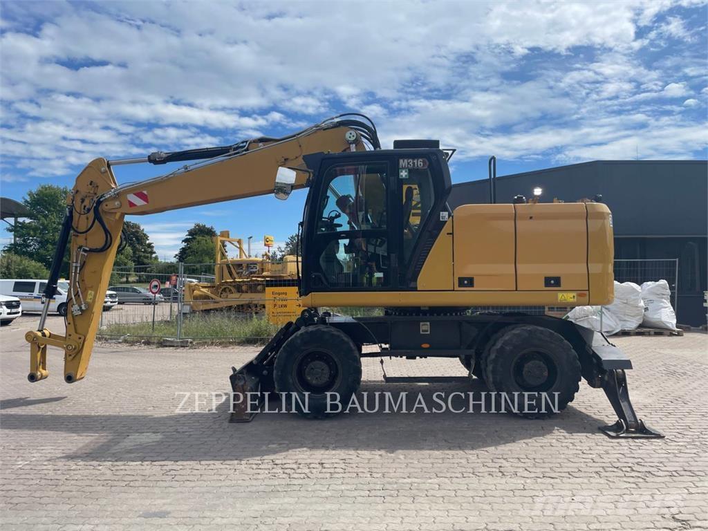 CAT M316-07A Pelle sur pneus