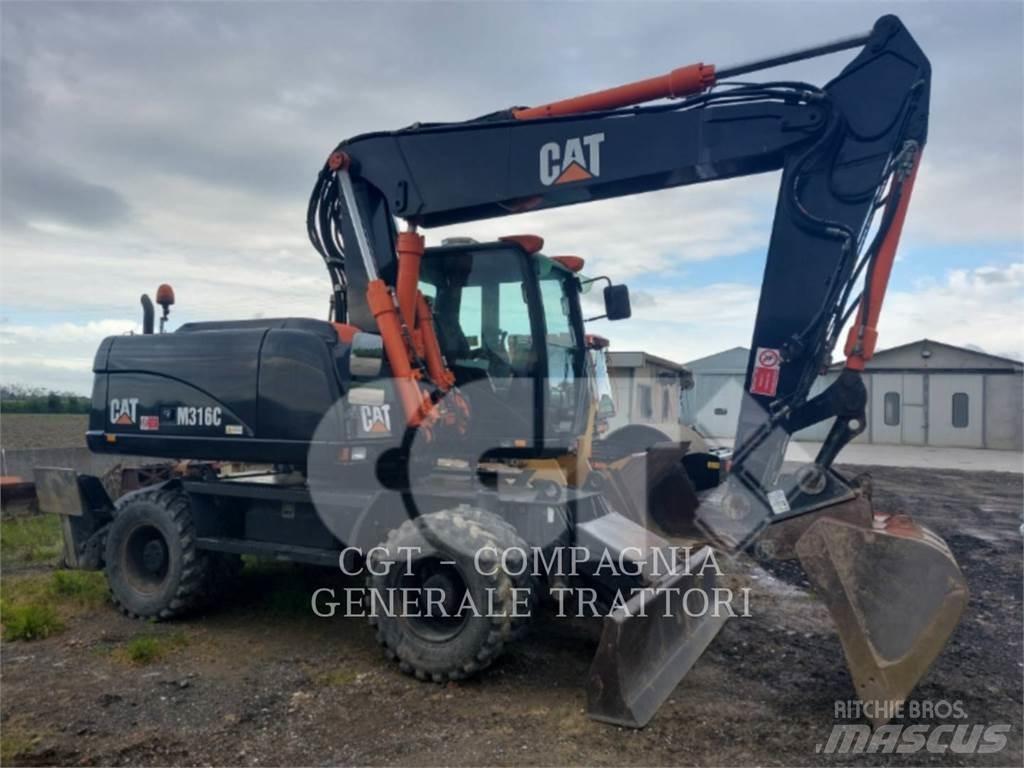 CAT M316C Pelle sur pneus