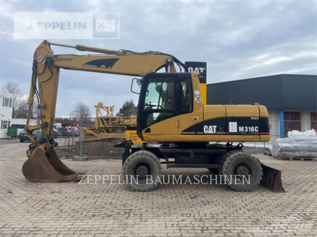 CAT M316C Pelle sur pneus