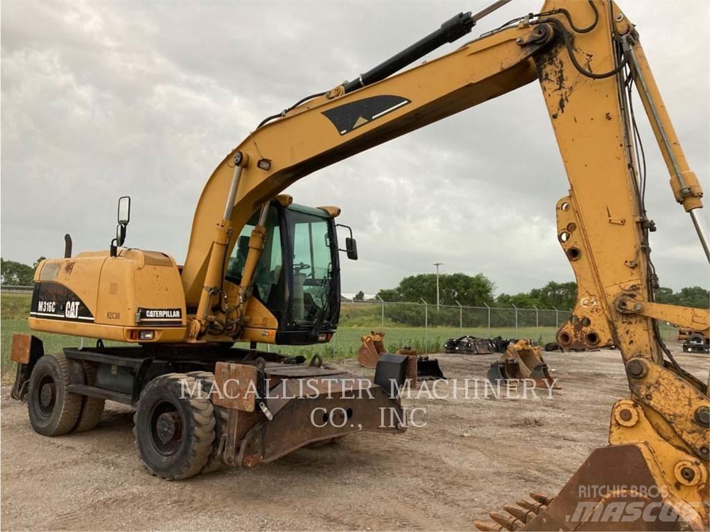 CAT M316C Pelle sur pneus