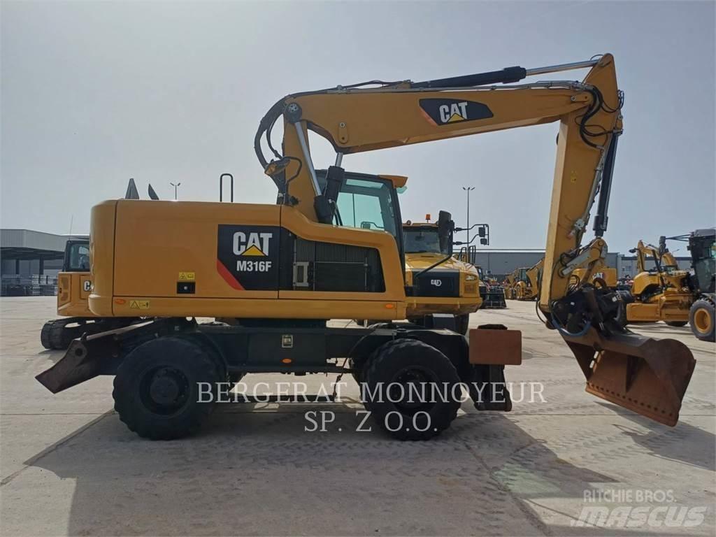 CAT M316F Pelle sur pneus