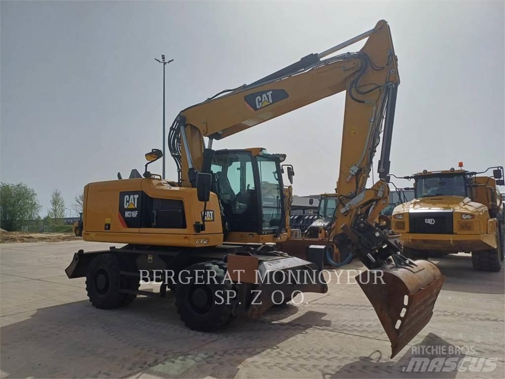 CAT M316F Pelle sur pneus