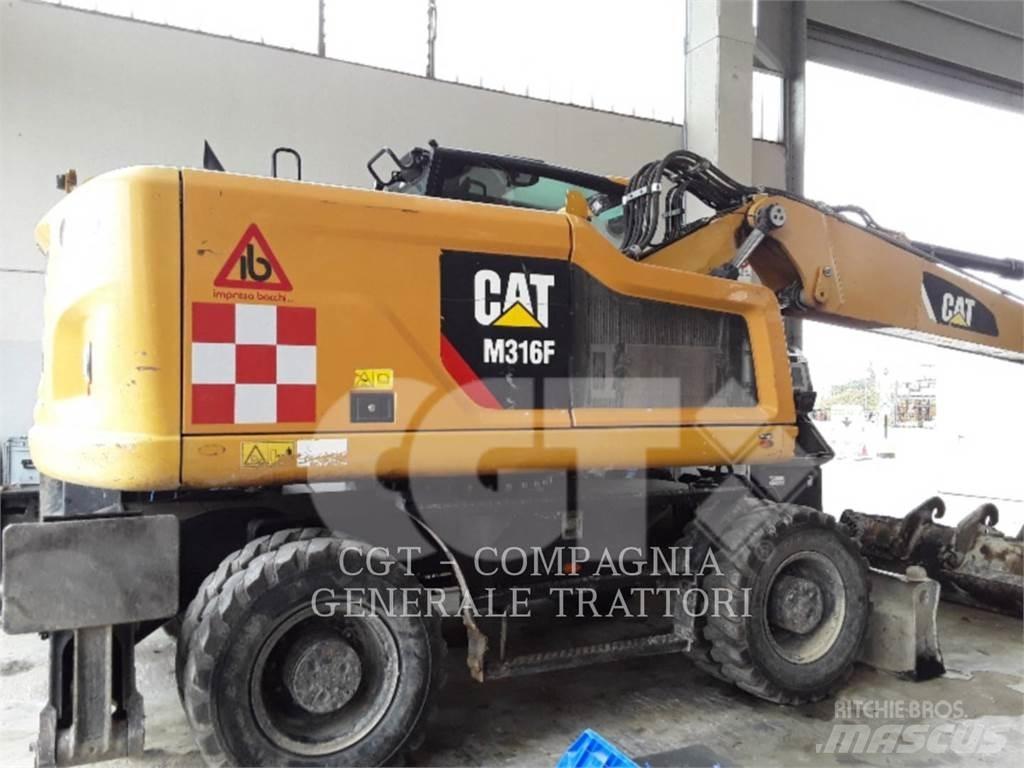 CAT M316F Pelle sur pneus
