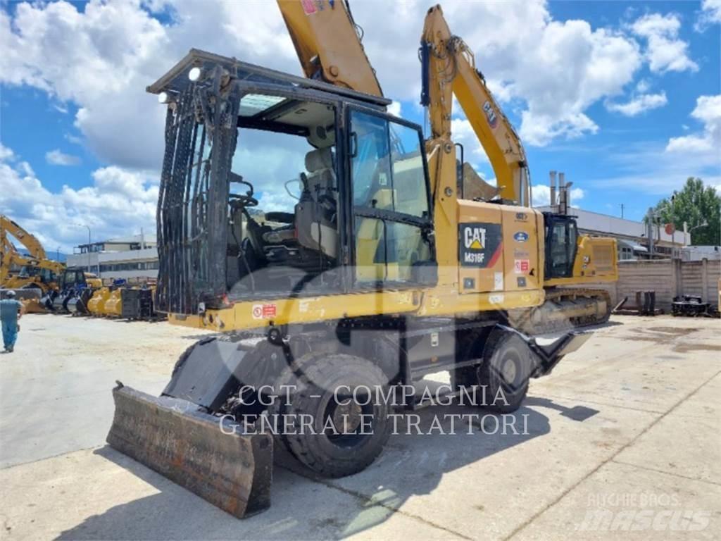 CAT M316F Pelle sur pneus