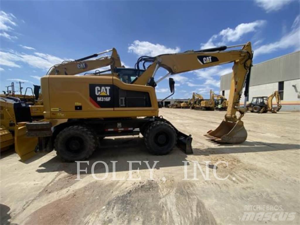 CAT M316F Pelle sur pneus