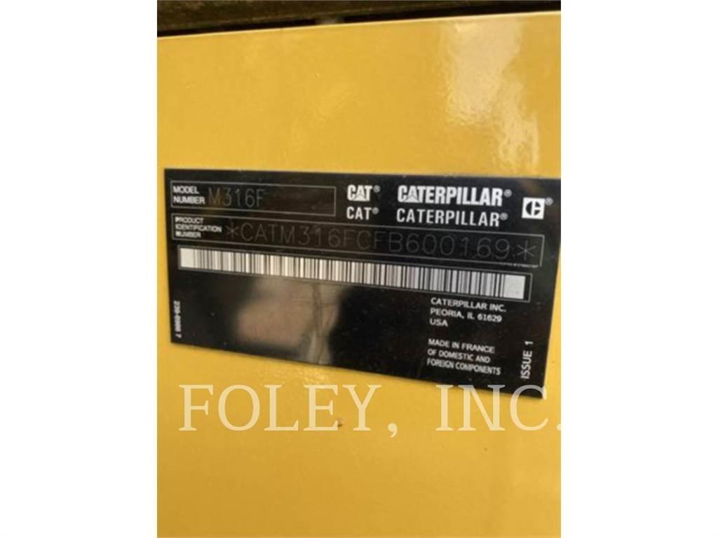 CAT M316F Pelle sur pneus