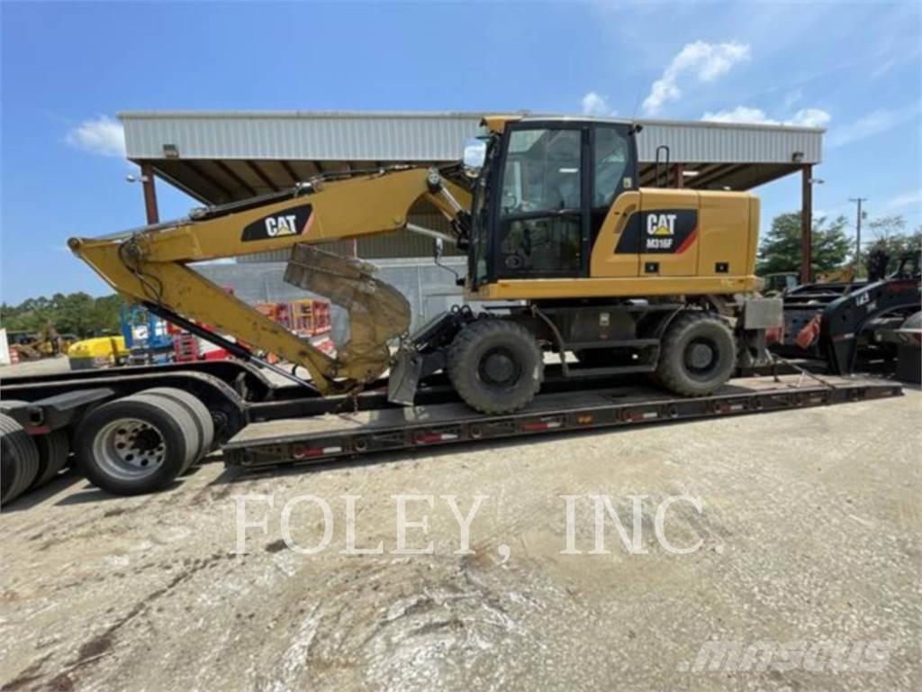 CAT M316F Pelle sur pneus