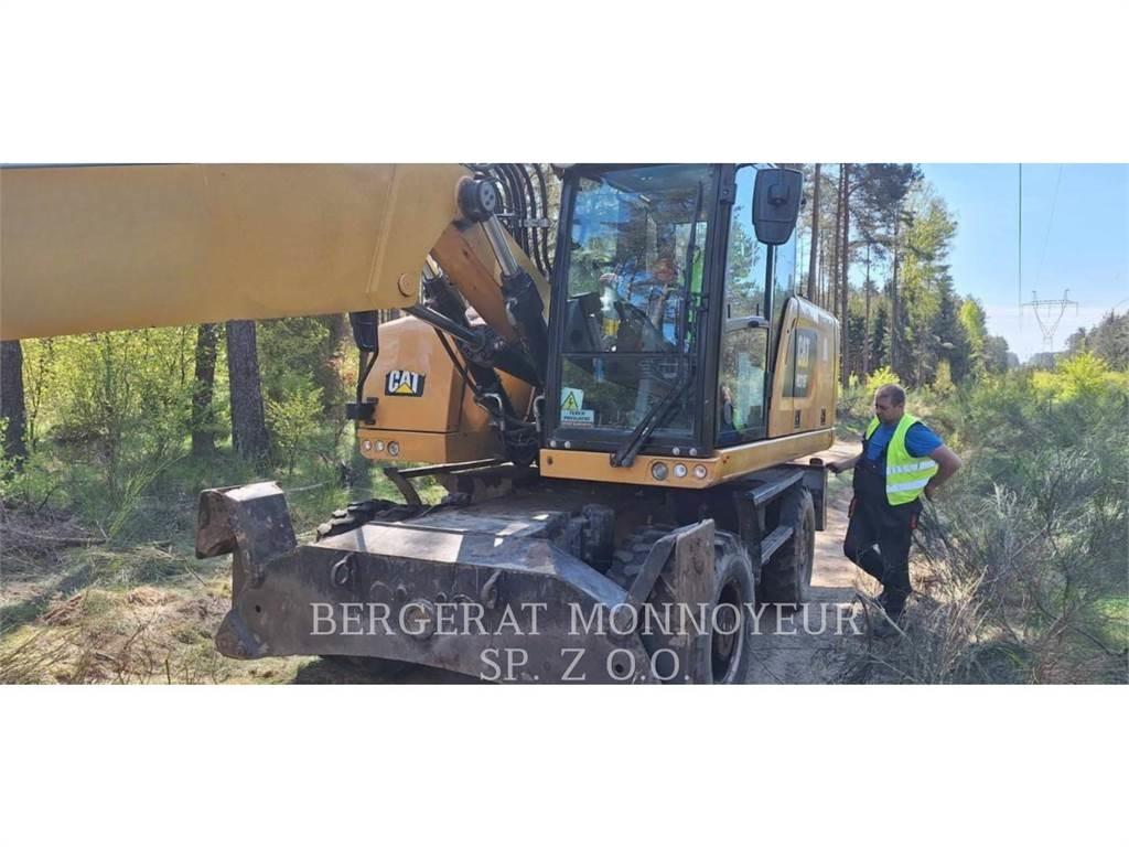 CAT M318F Pelle sur pneus