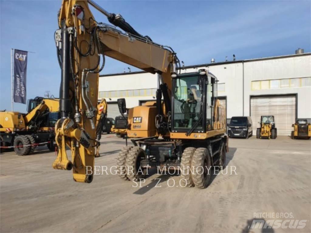 CAT M318F Pelle sur pneus