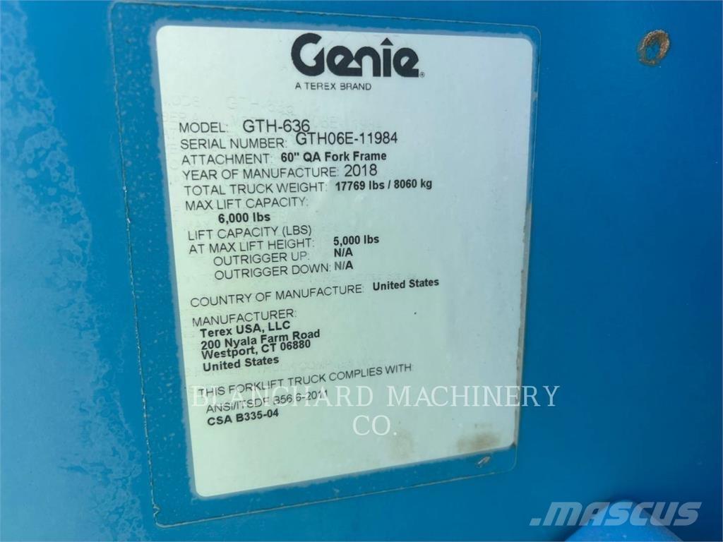 Genie GTH-636 Chariot télescopique