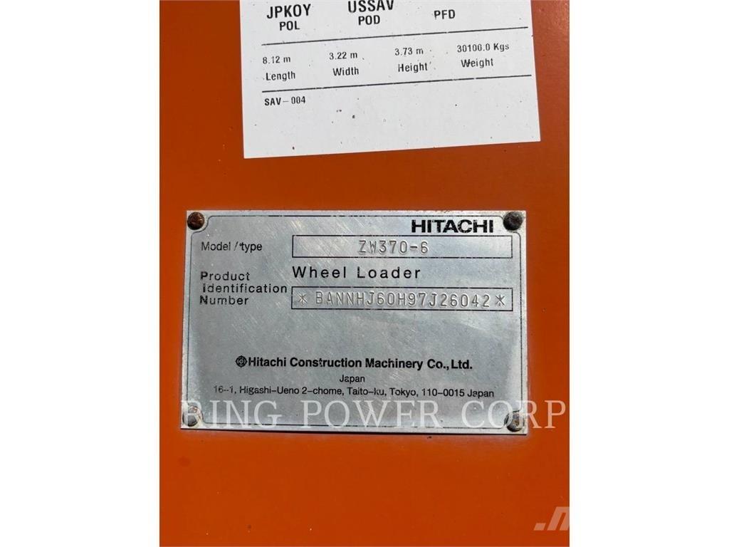 Hitachi ZW3706-6 Chargeuse sur pneus