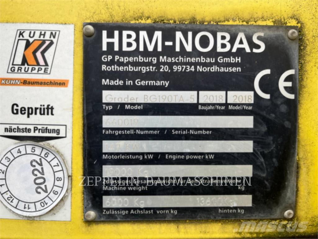 Nobas GMBH BG190T/TA- Niveleuse