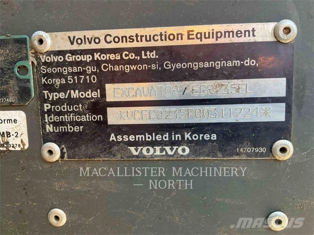 Volvo ECR235EL Pelle sur chenilles