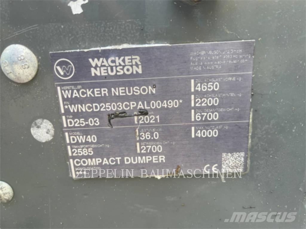 Wacker DW40 Tombereau articulé