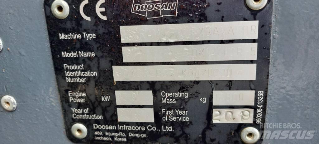 Doosan DX140LCR-5 Pelle sur chenilles