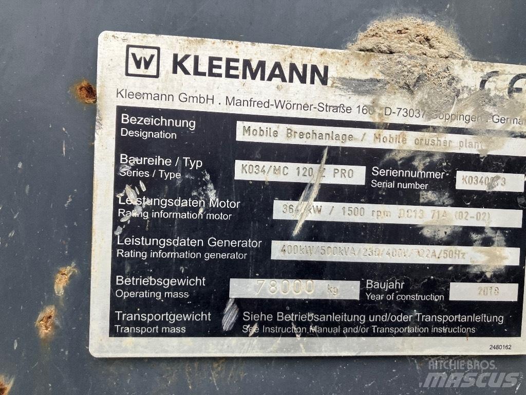 Kleemann MC 120 Z Concasseur mobile