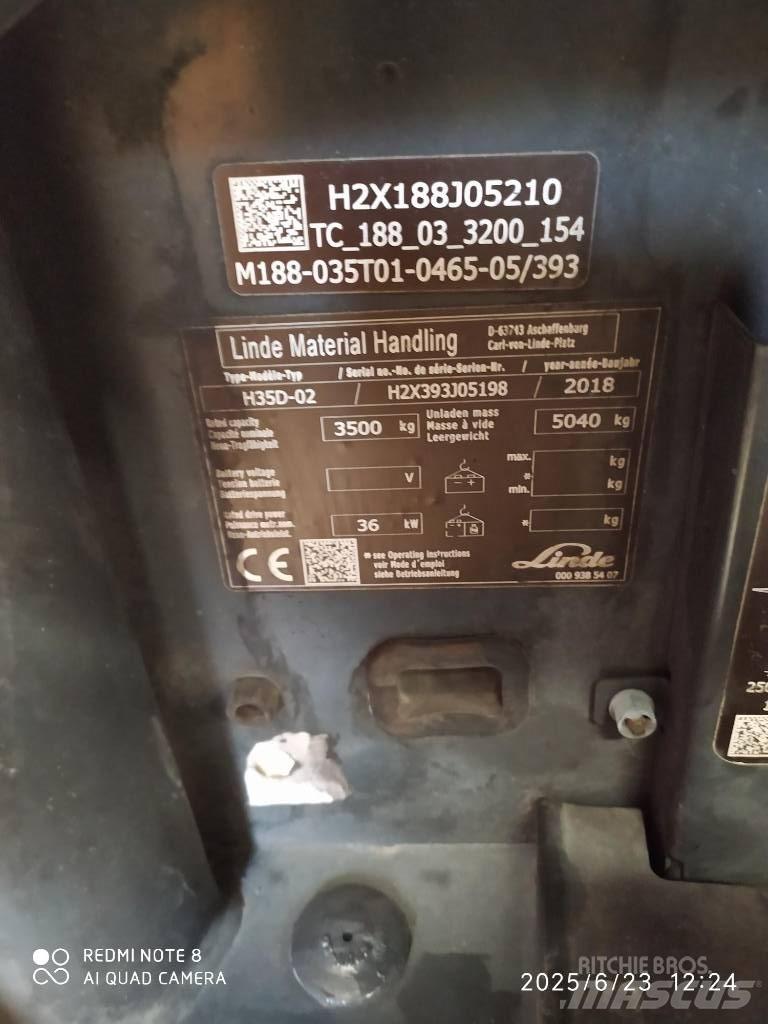 Linde H 35 D Chariots diesel