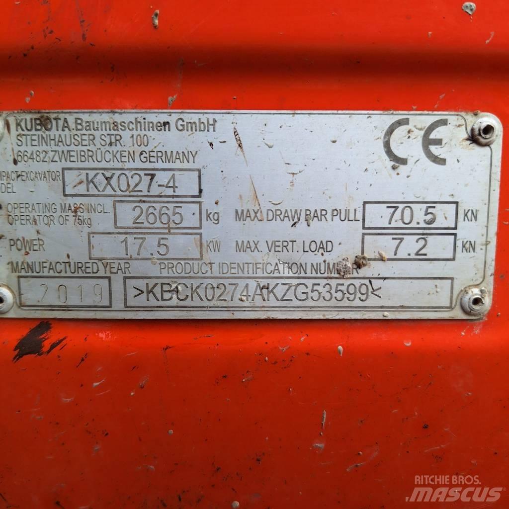 Kubota KX 027-4 Mini pelle < 7t