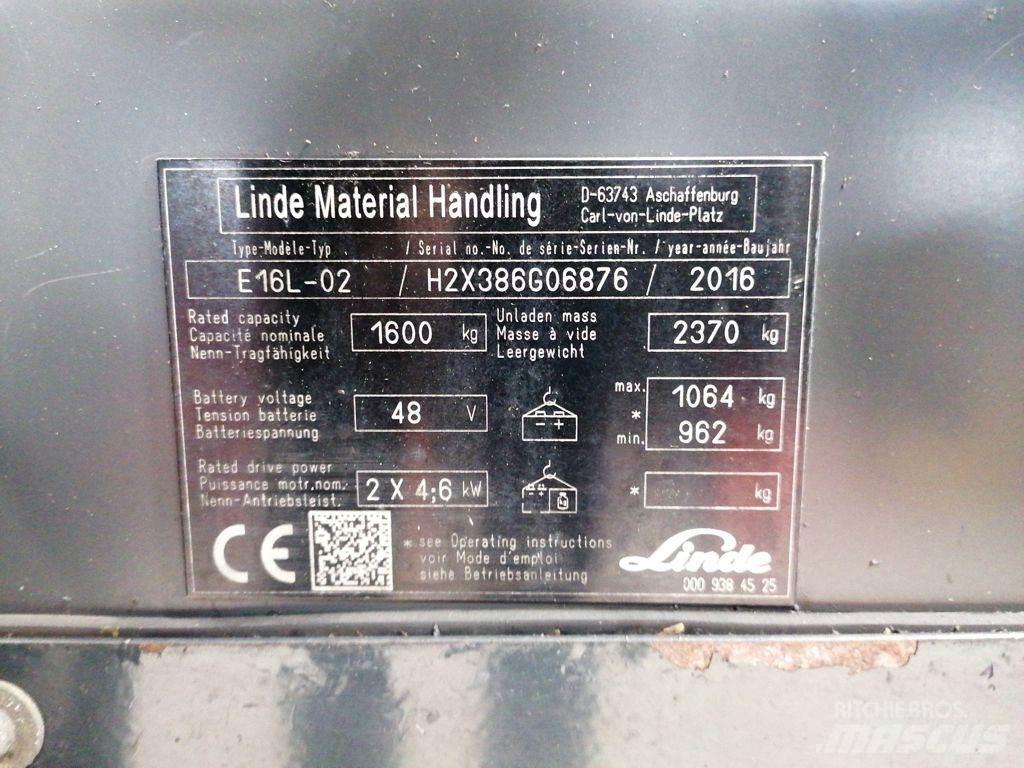 Linde E16L-02 Chariots élévateurs électriques