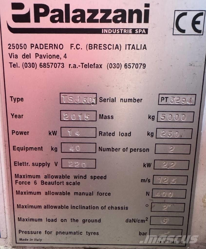 Palazzani TSJ30.1 Nacelles articulées