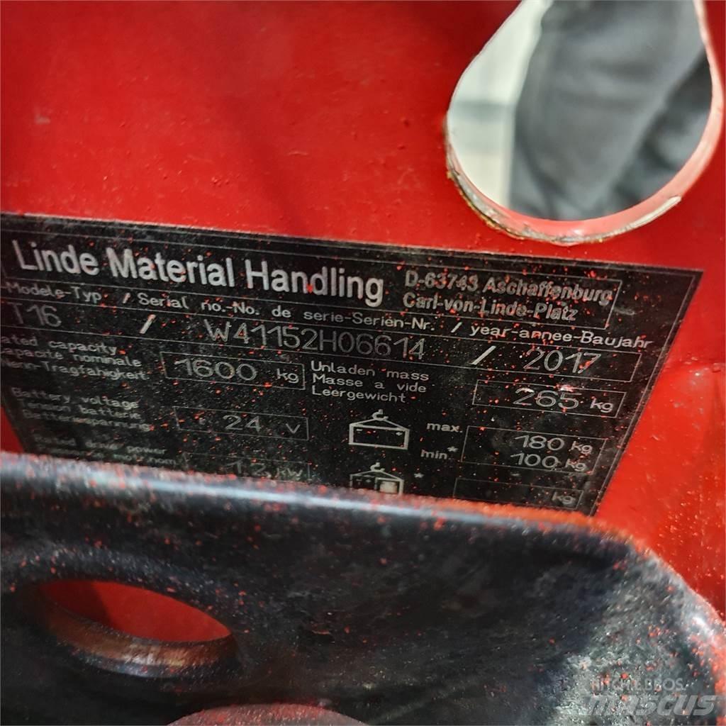 Linde T16 Transpalette accompagnant