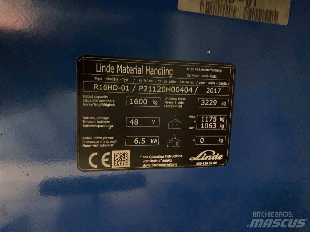 Linde R16HD Chariot à mât rétractable