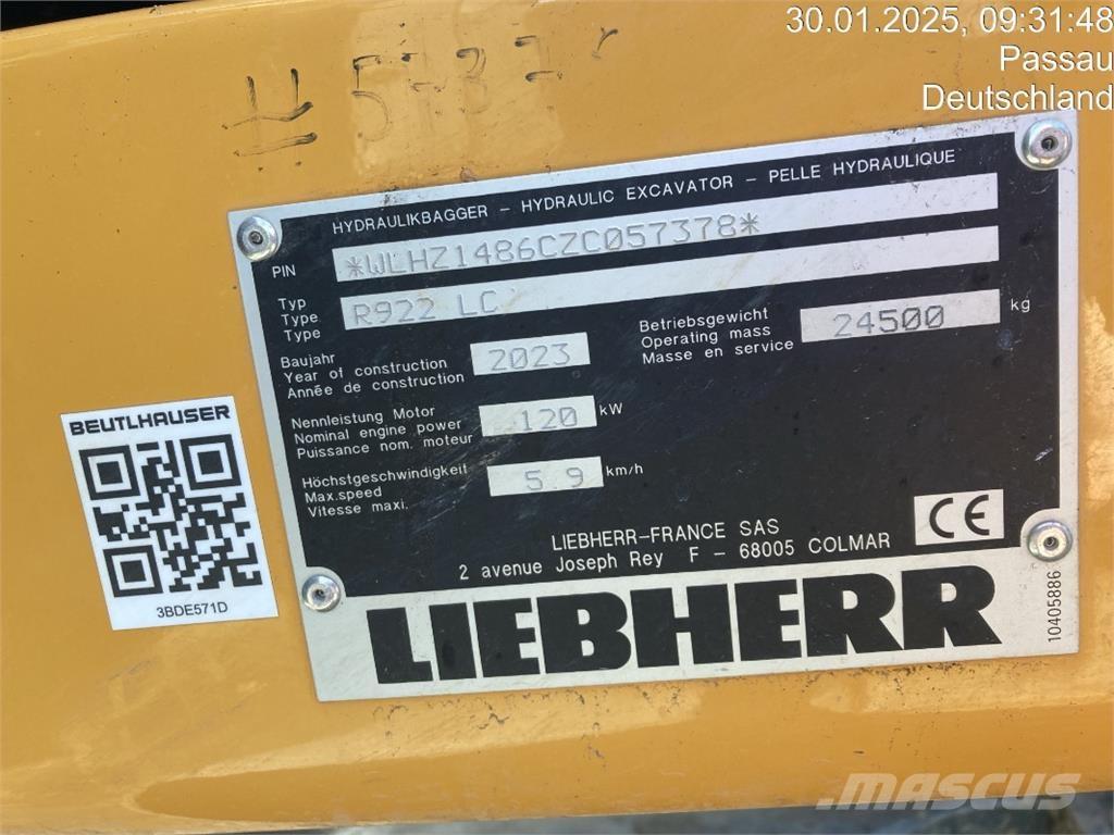 Liebherr R922 Pelle sur chenilles