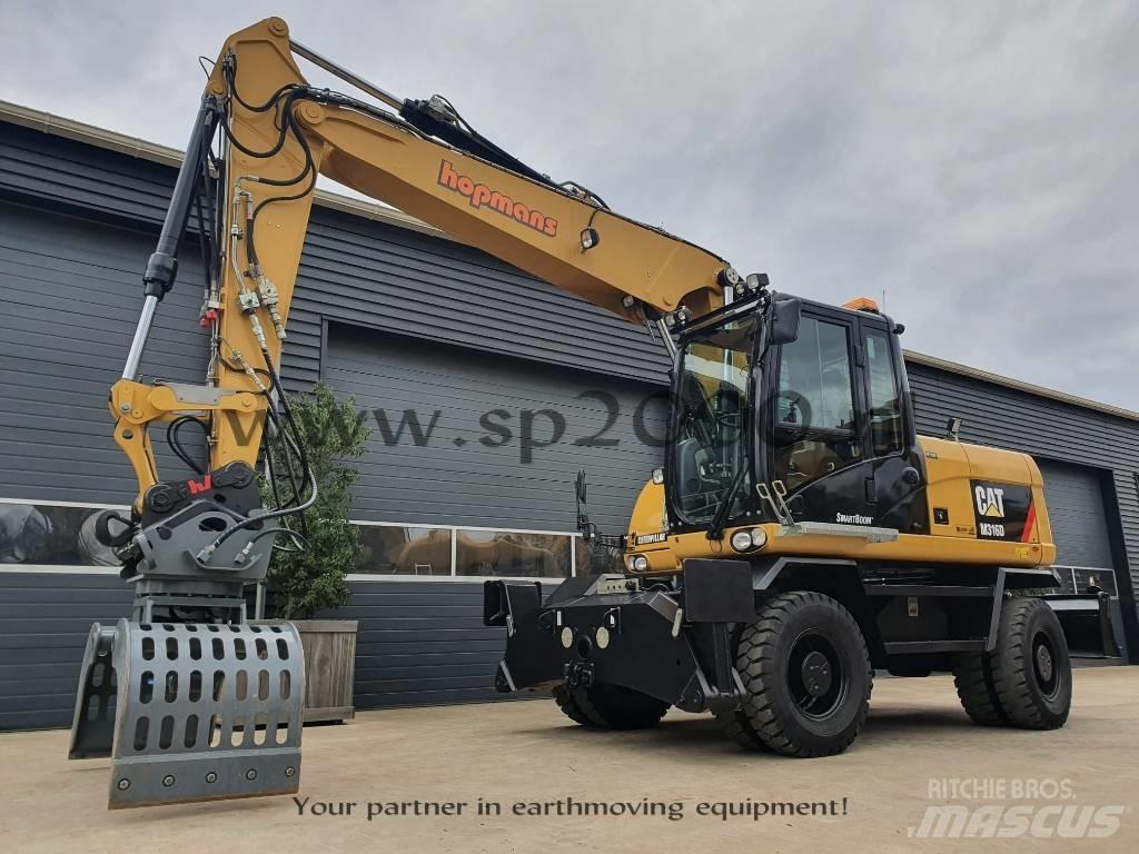 CAT M316D Pelle sur pneus