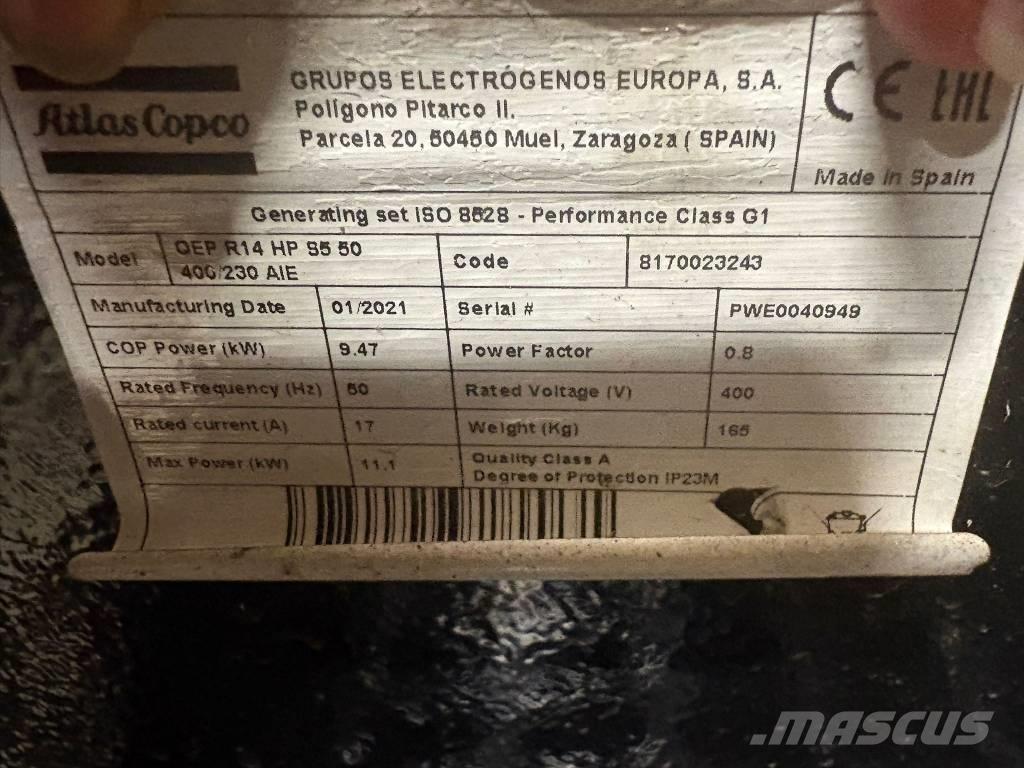 Atlas Copco QEP R 14 Générateurs essence