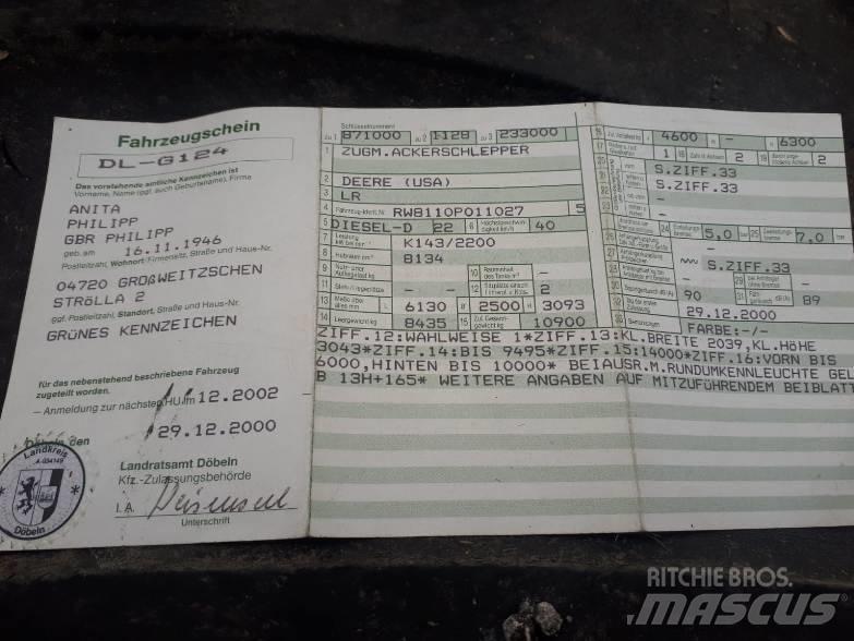 John Deere 8110 Tracteur
