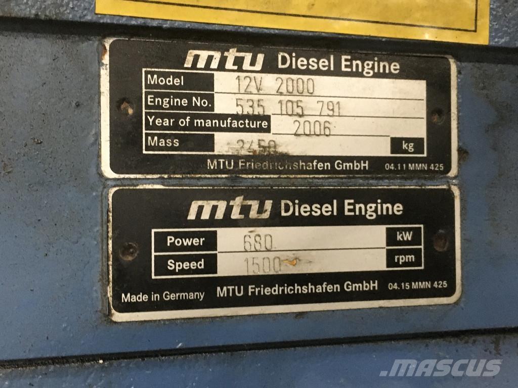MTU 12V2000 USED Moteur