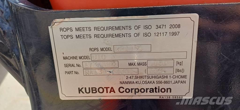 Kubota U 10-3 Mini pelle < 7t