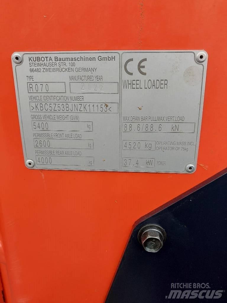 Kubota R 070 Chargeuse sur pneus