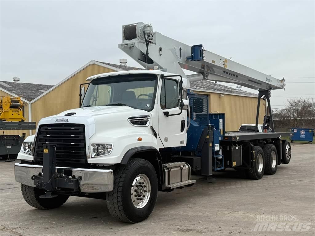 Manitex 30100 C Camion plateau ridelle avec grue