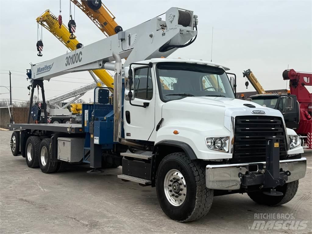 Manitex 30100 C Camion plateau ridelle avec grue