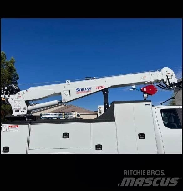 Stellar 7630 Camion plateau ridelle avec grue