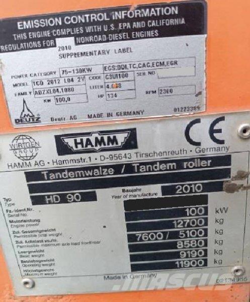 Hamm HD 90 Construction - Autres